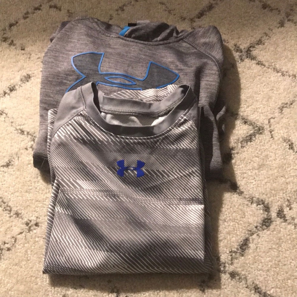 Size 6 lot of under armour shirt and hoodie